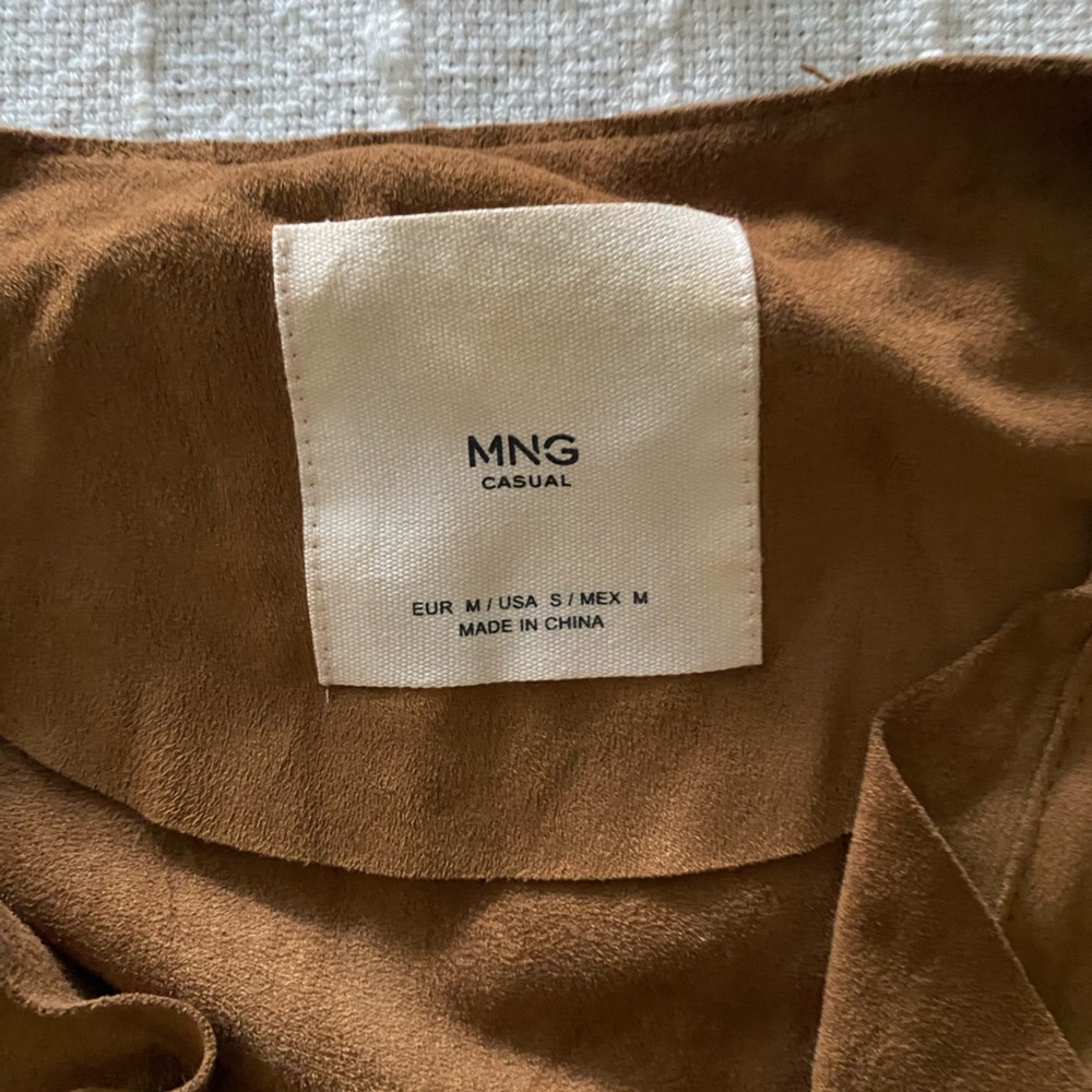 BROWN FAUX SUEDE LIGHTWEIGHT JACKET - Picture 5 of 9